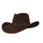 Brown Cotton Felt Hat