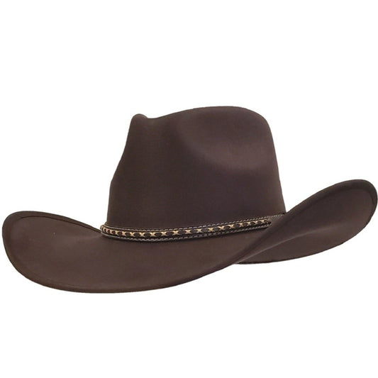 Brown cotton felt cowboy hat at cowboy hats near me