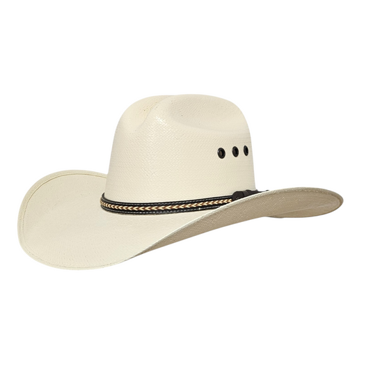 Backroads Ivory Straw Cowboy Hat – Classic Shantung Western Hat for Ranch & Rodeo