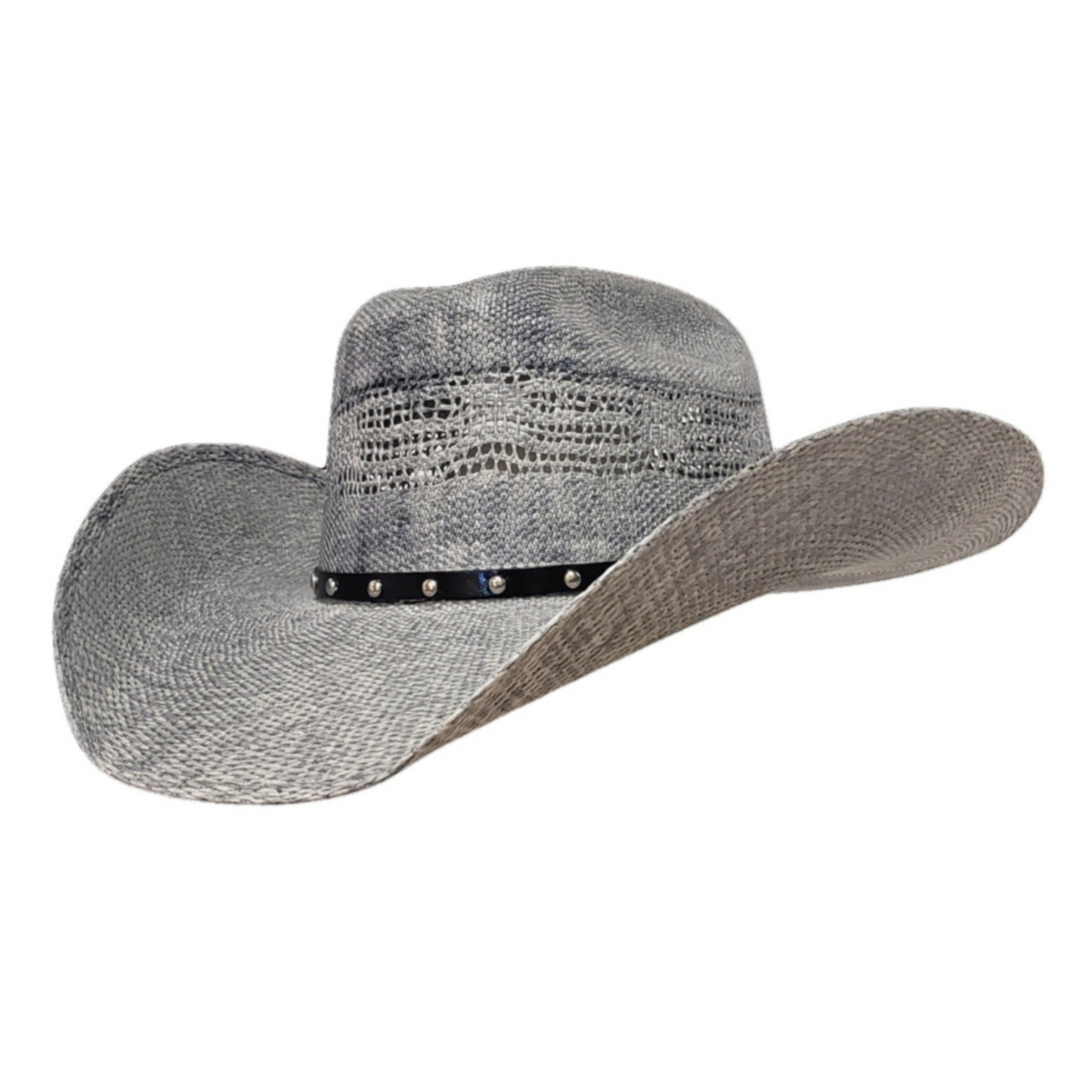 Badlands Gray Straw Bangora Cowboy Hat – Lightweight and Ventilated Western Hat