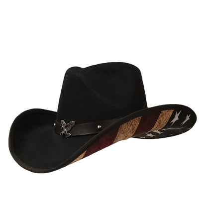 Black Western cowboy hat – Patriot Cotton hat from the Renegade Series, ideal for country concerts, outdoor adventures, and classic cowboy style