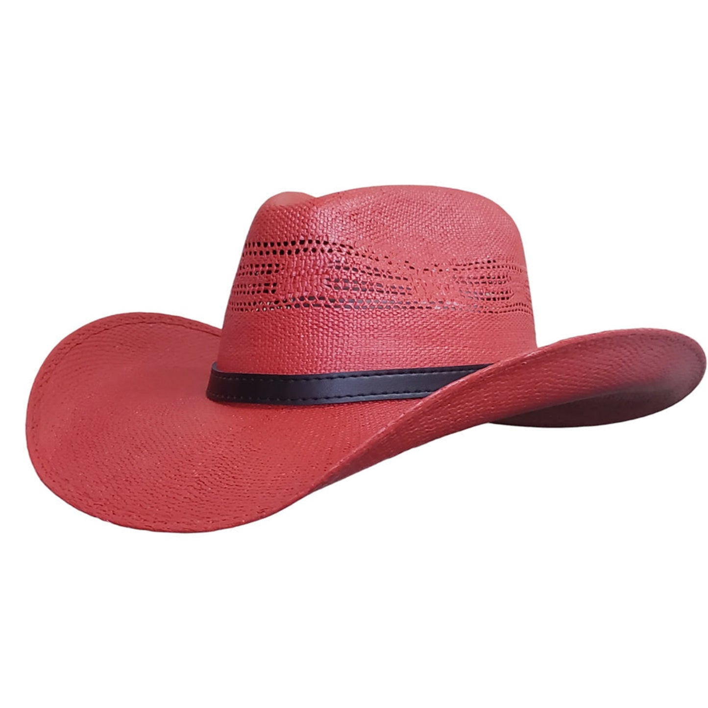 Cabo Red Straw Bangora Cowboy Hat – Bold Western Hat for Rodeos & Festivals