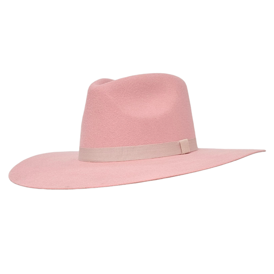 Drifter Pink wool cashmere cowboy hat with a soft finish and elegant Western charm