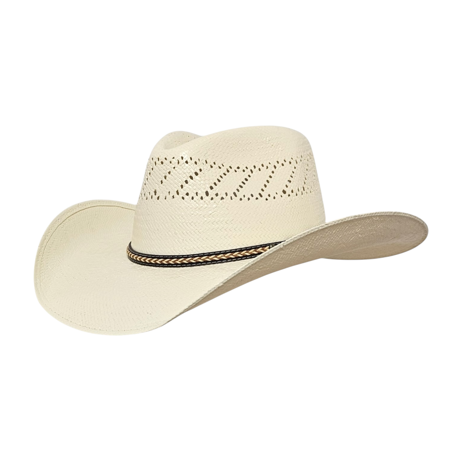 Ivory Straw Shantung cowboy hat – The Durango Western hat for cowboys, cowgirls, and classic country fashion lovers