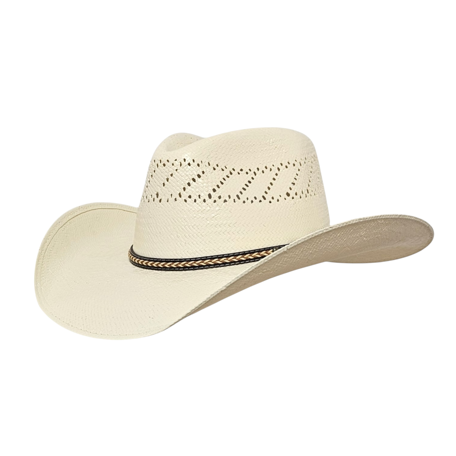 Ivory Straw Shantung cowboy hat – The Durango Western hat for cowboys, cowgirls, and classic country fashion lovers