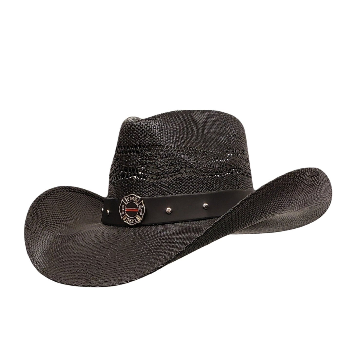 Firefighter Heroes Black Straw Cowboy Hat – Best Western Hat for Men & Women | Buy Cowboy Hat Near Me