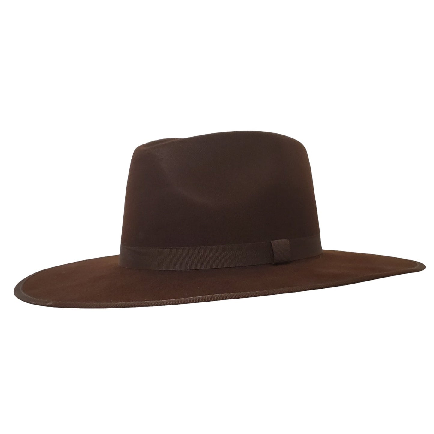 Flat Brim Brown Cotton cowboy hat – a premium Western rancher hat, ideal for country fashion, rodeos, and ranch wear