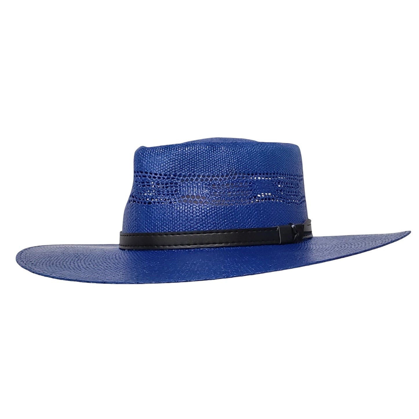 Lolita Royal Blue Straw Bangora Cowgirl Hat – Stylish Western Rodeo Hat for Women