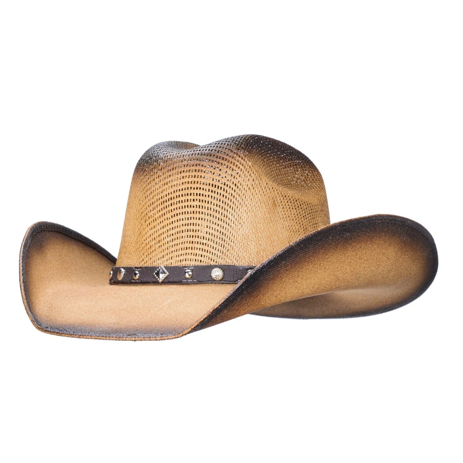 Buckaroo Brown Cowboy Hat – Durable Straw Canvas Western Hat for Ranch & Rodeo