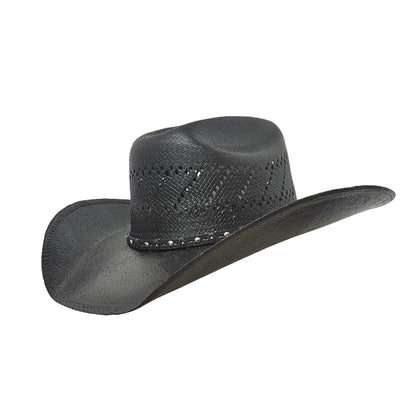 Laramie Black Straw Shantung Cowboy Hat – Lightweight and Durable Western Hat