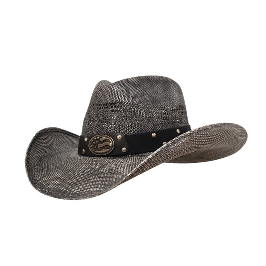 Old Glory Gray Cowboy Hat – Classic Straw Bangora Hat with a Timeless Western Look